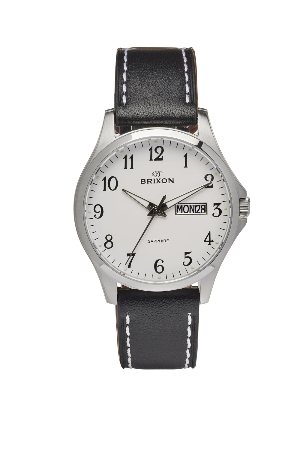 Brixon Dag/Dato Sapphire C4406SGD-K herreur med safirglas, dag- og datovisning, Miyota 2305 værk, 40 mm urkasse og 10 ATM vandtæthed.