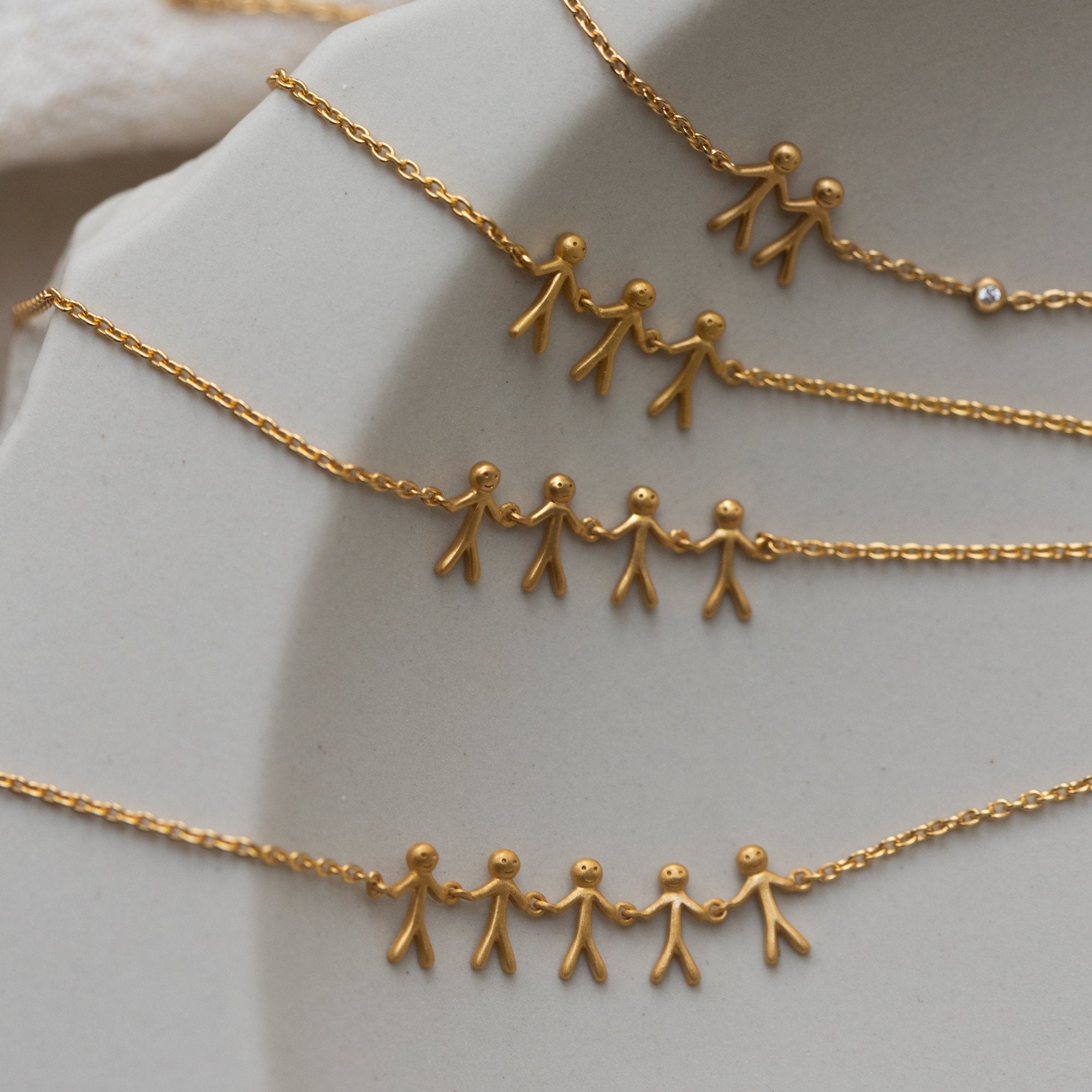 Together - Family 4 armbånd - Guld