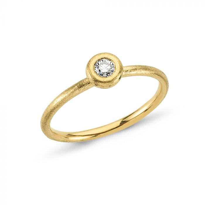 NURAN DOT RING 14KT 0,15ct, fra Nuran