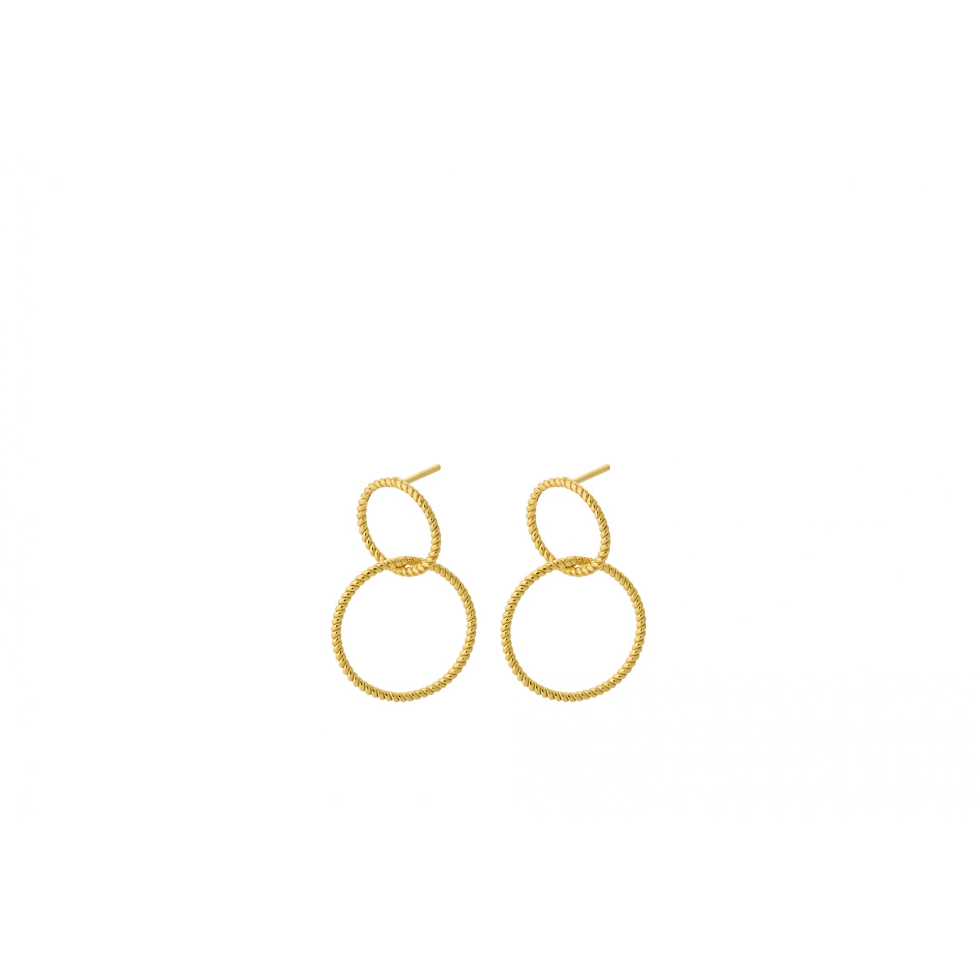 Pernille Corydon Double Twisted Earrings FG, til female, fra Pernille Corydon