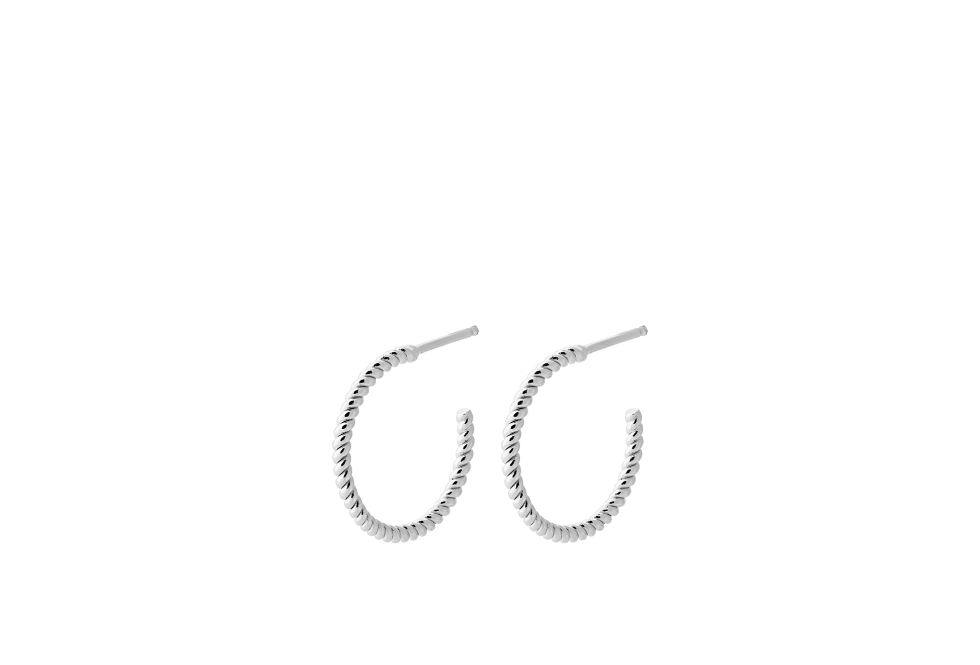 Pernille Corydon Small Twisted Creoles, i silver, til female, fra Pernille Corydon