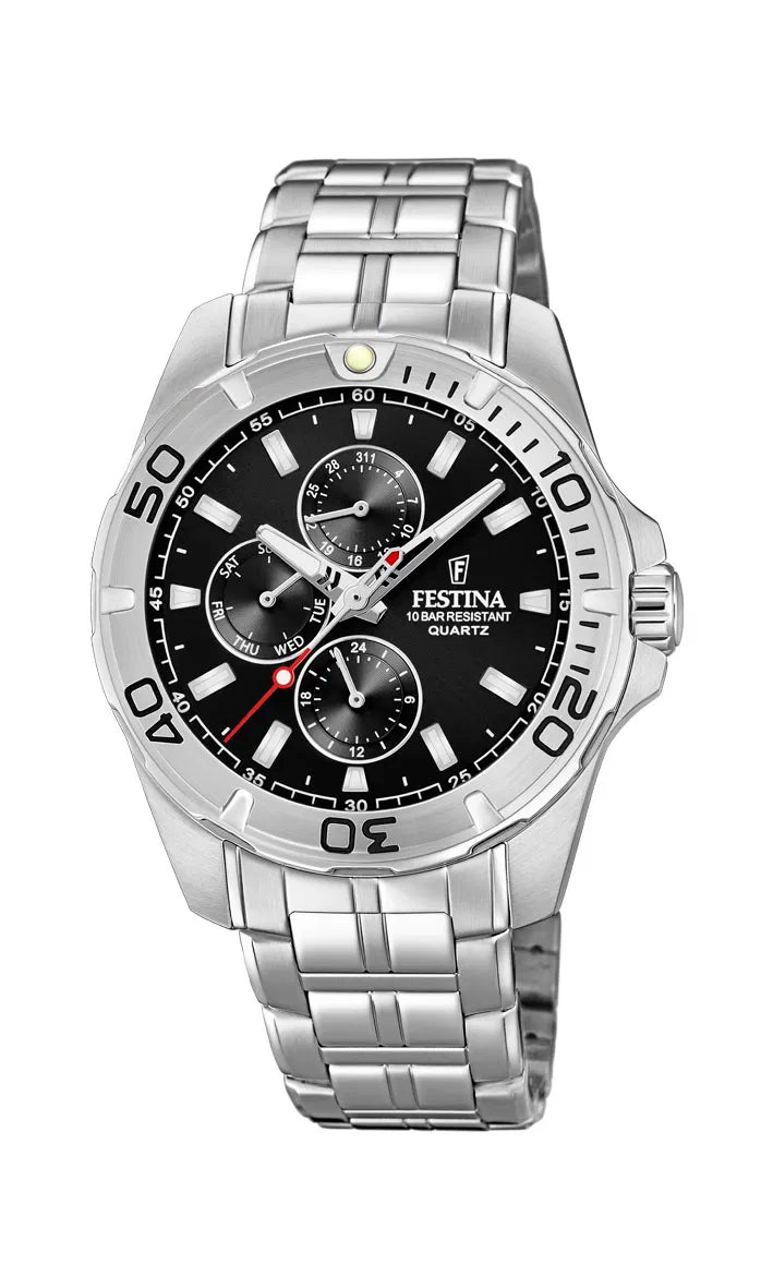 Festina H. Stål Multifunktion F20445/3, fra Festina