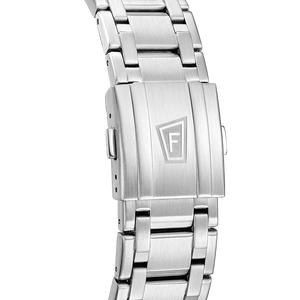 Festina F20754/5 med rustfri stållænke, grøn skive, mineralglas og Miyota 0S10 quartzværk.