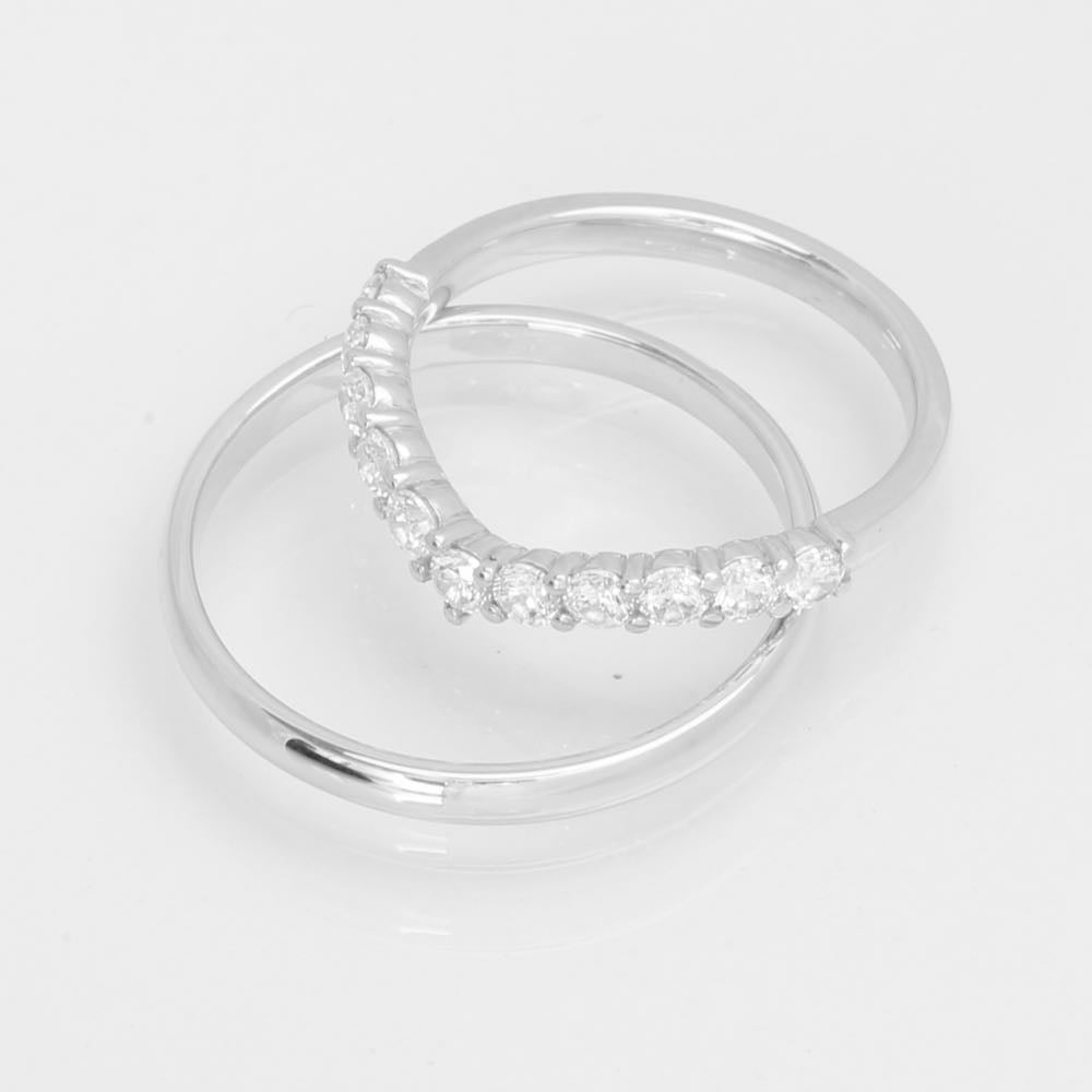 J.J Vielsesringe - V-Aligned-color-lab. 8kt - 0,55 ct HVG, i gold; diamond, til unisex, fra jan Jørgensen Vielsesringe