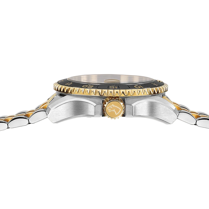 JAGUAR DIVER CERAMIC SORT STÅL/GULD