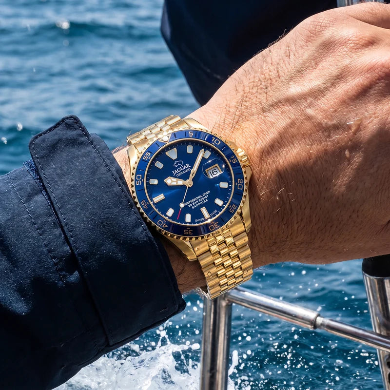 JAGUAR DIVER CERAMIC BLÅ GULD