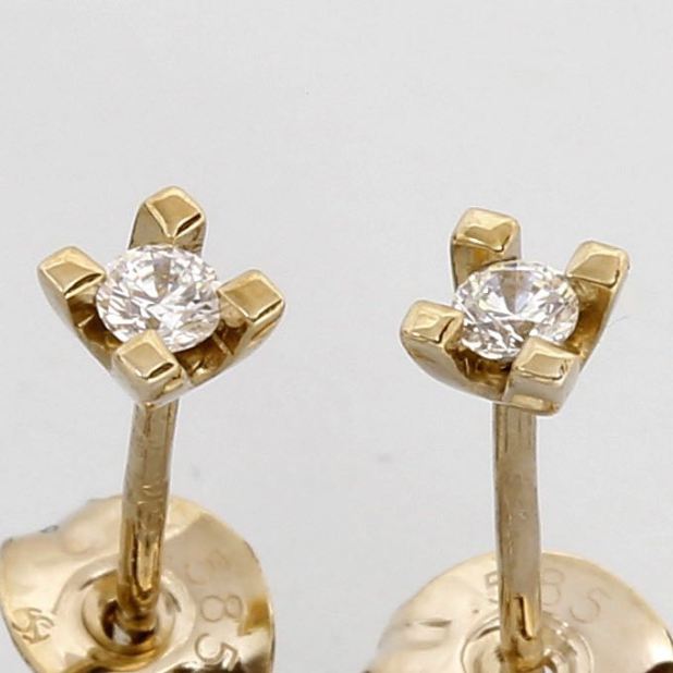 Jewelz Guld Diamant Ørestik 0,05ct, til female; male; unisex, fra Jan Jørgensen