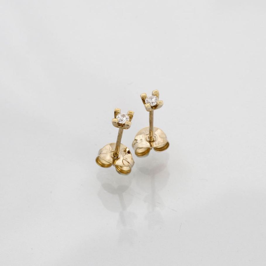 Jewelz Guld Diamant Ørestik 0,05ct, til female; male; unisex, fra Jan Jørgensen