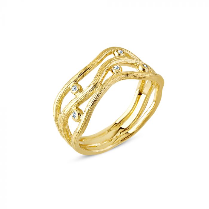 NURAN NATURE RING 14 KT, i red-gold, fra Nuran