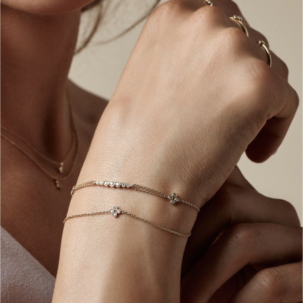 Nuran Olivia Armbånd 14kt, i red-gold, til unisex, fra Nuran
