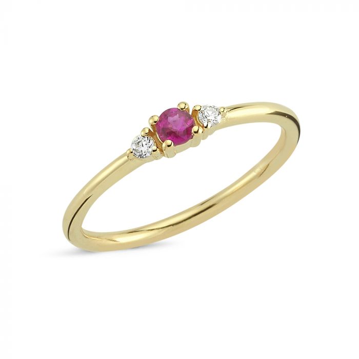 NURAN PETIT RING 14KT M. RUBIN, fra Nuran