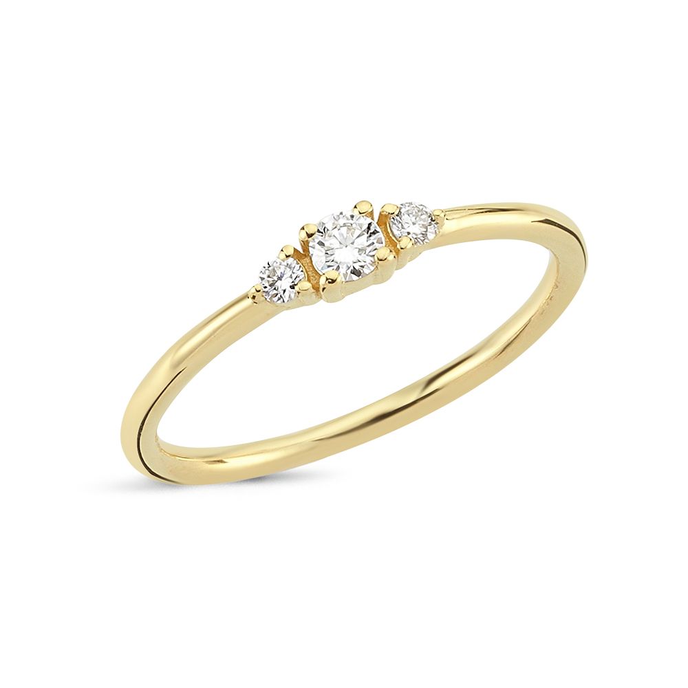 Nuran - Petit Ring 14Kt. M. Diamanter