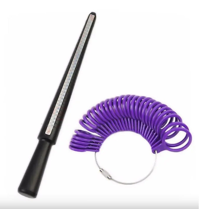 Ringmåler sæt. Ringrigle og ringmåler, fra ure-smykker.dk