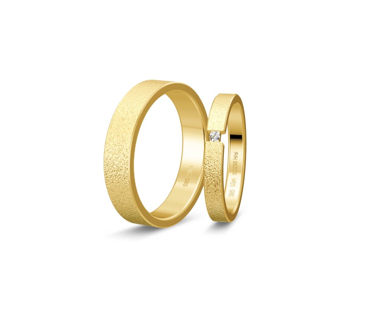 Saint Maurice Vielsesringe 14kt - Sæt 13, fra Saint Maurice