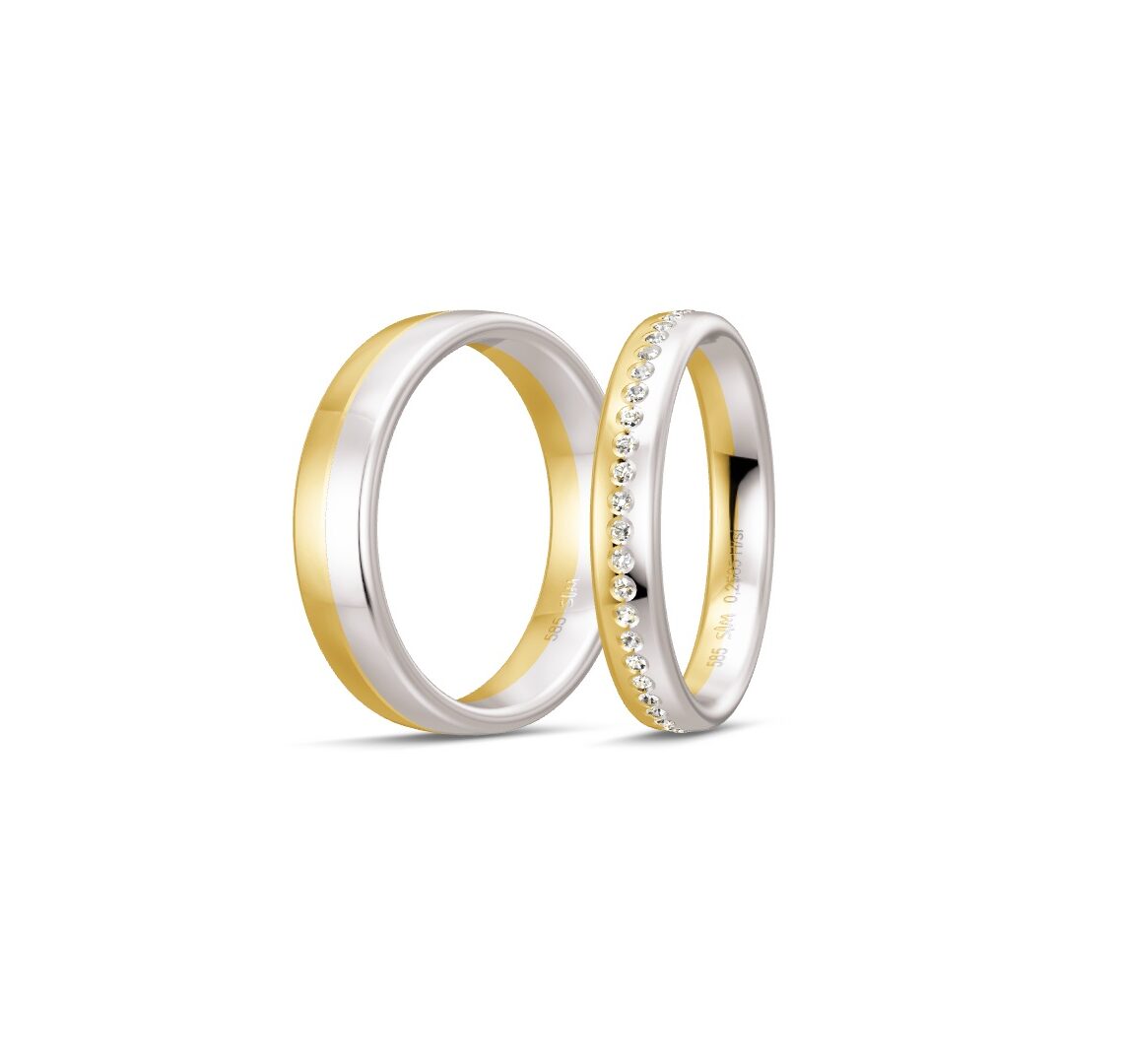 Saint Maurice Vielsesringe 14kt - Sæt 1, fra Saint Maurice