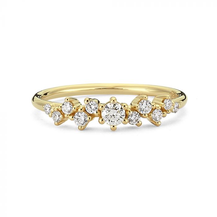NURAN TWINKLE RING 14 KT 0,26CT, fra Nuran