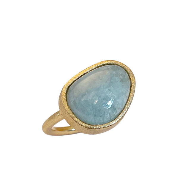 Heiring Kolo Ring M. Akvamarin, fra Heiring