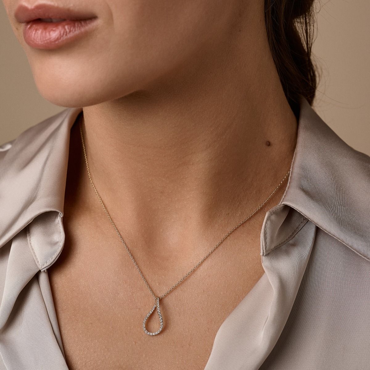 Nuran - Valentina Halskæde 14kt m. dia - lille