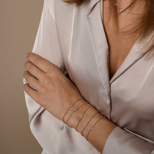 Nuran Zoe Armbånd 14kt, i red-gold, til unisex, fra Nuran