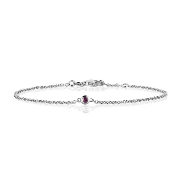 Nuran Zoe Armbånd 14kt Hvidguld, i red-gold, til unisex, fra Nuran