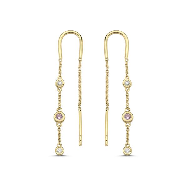 Nuran Zoe Øreringe 14kt, i red-gold, til unisex, fra Nuran