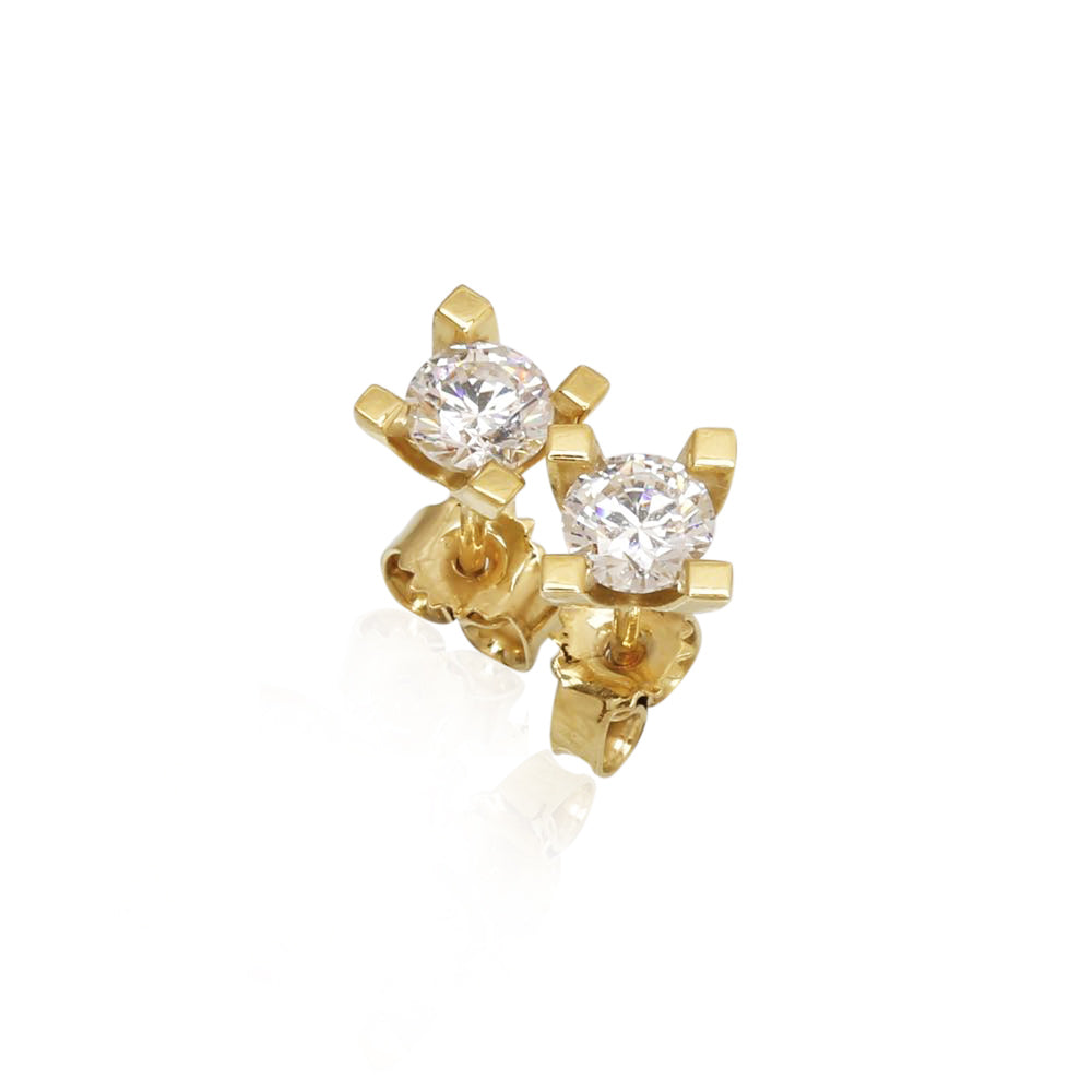Jan Jørgensen Solitaire øreringe 8-14kt - lab eller natur diamant