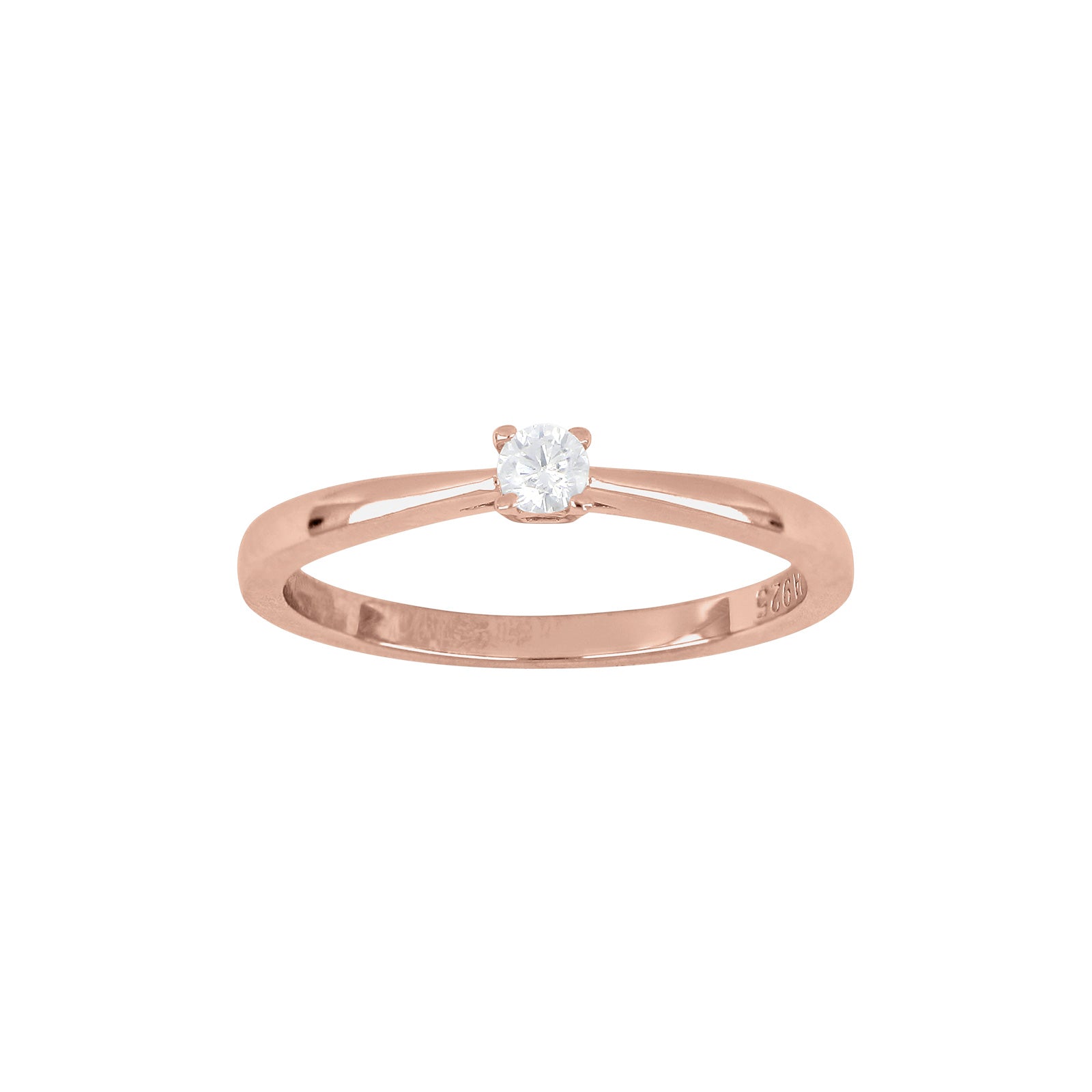 Rosaforg. sølv ring 3mm grab HEGENOR Str.60 – Ring i rhodineret sølv fra Joanli Nor – Varenr. '10451037960