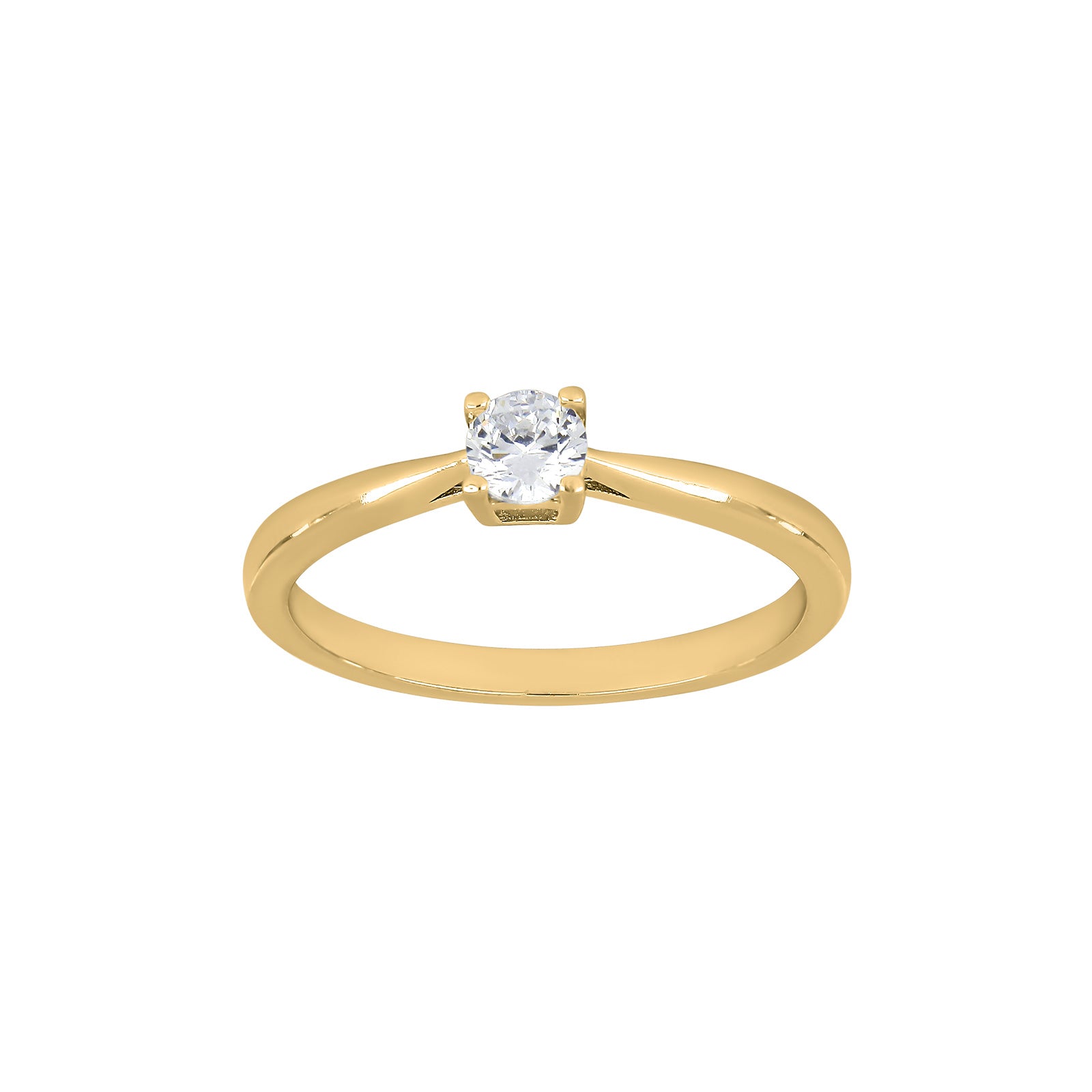 Forgyldt sølv ring 4mm grab HEGENOR Str.50 – Ring i rhodineret sølv fra Joanli Nor – Varenr. '10451045950
