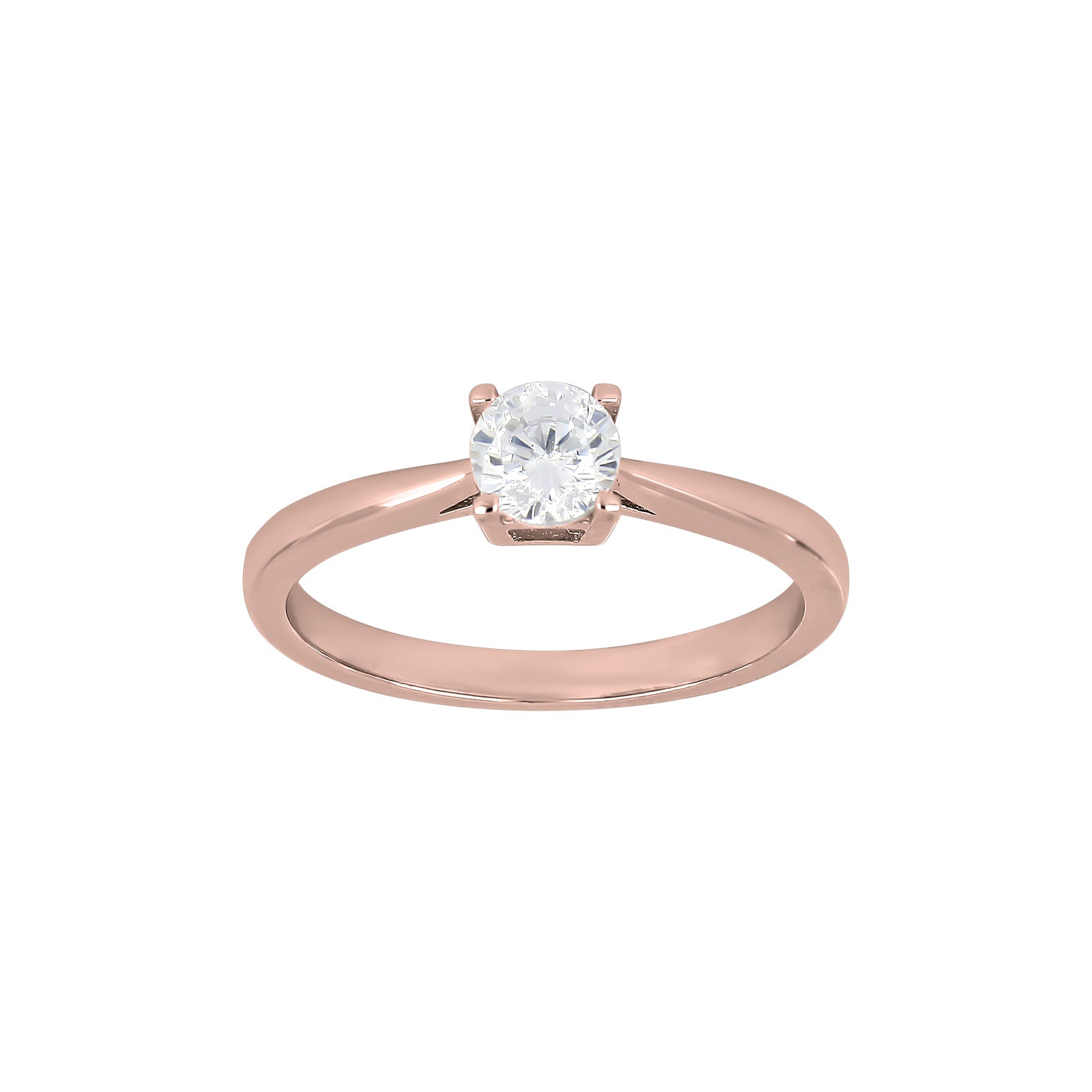 Rosaforg. sølv ring 5mm grab HEGENOR Str.54 – Ring i rhodineret sølv fra Joanli Nor – Varenr. '10451057954