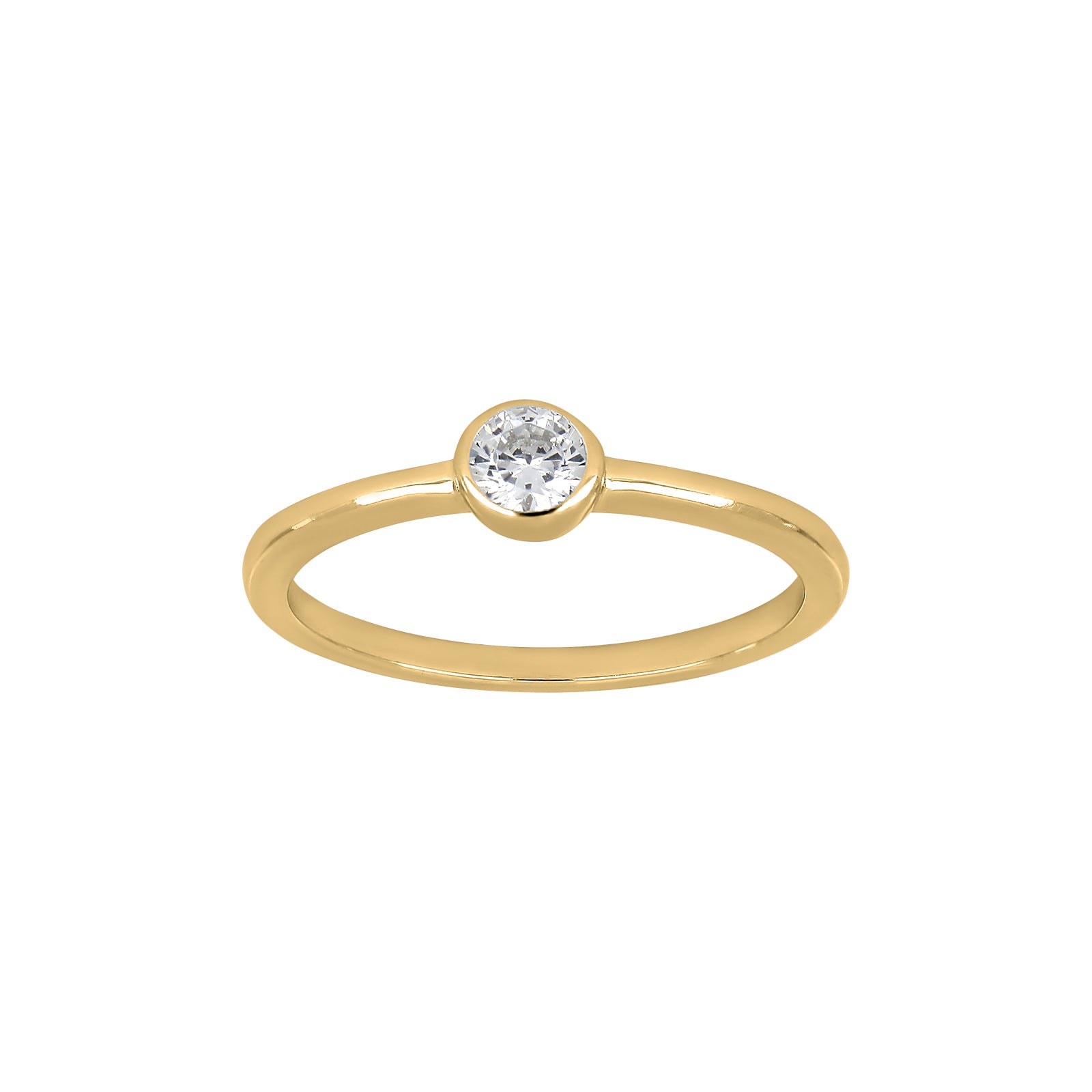 Forgyldt sølv ring 4mm rør HANNANOR Str.54, fra Joanli Nor