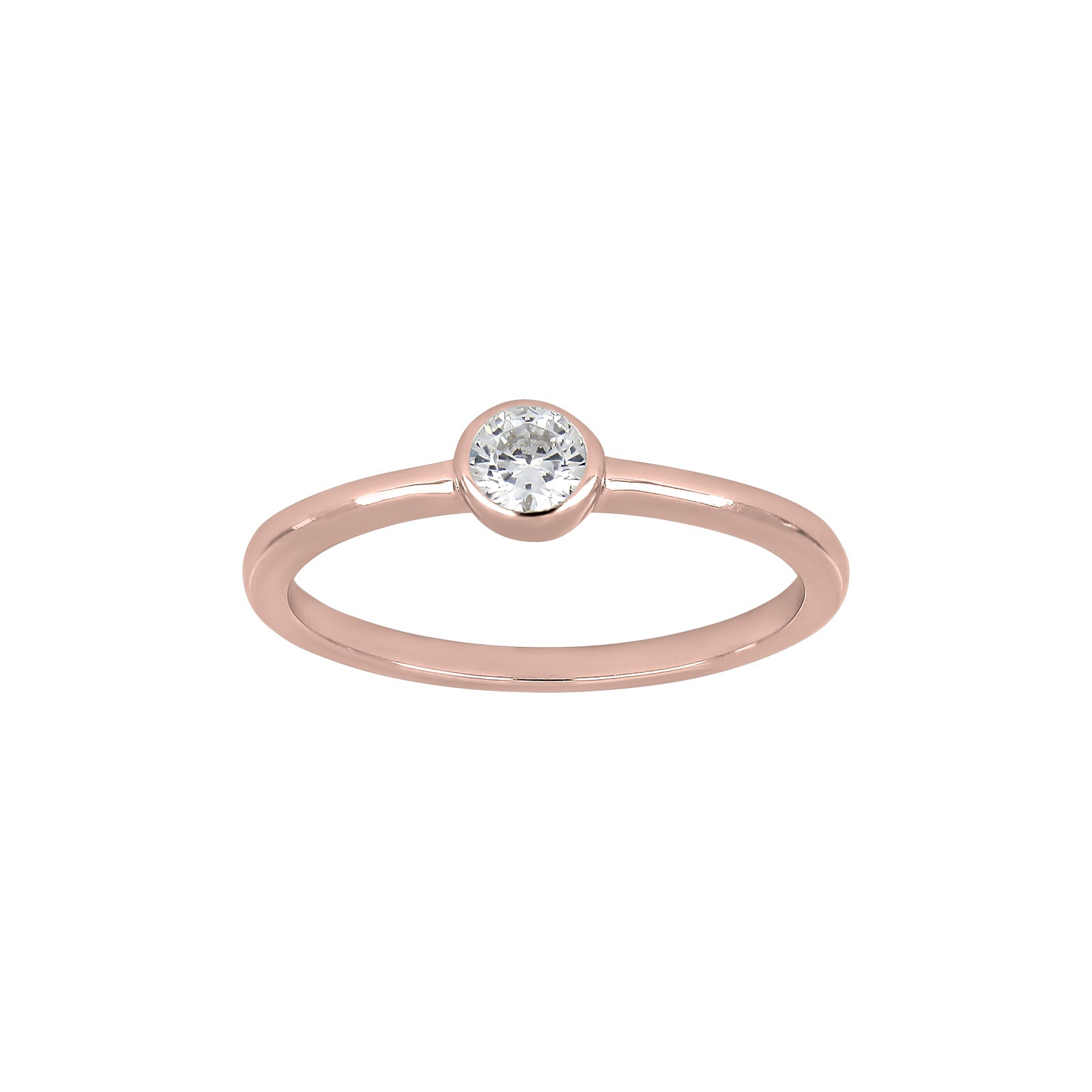 Rosaforg. sølv ring 4mm rør HANNANOR Str.52 – Ring i rhodineret sølv fra Joanli Nor – Varenr. '10451077952
