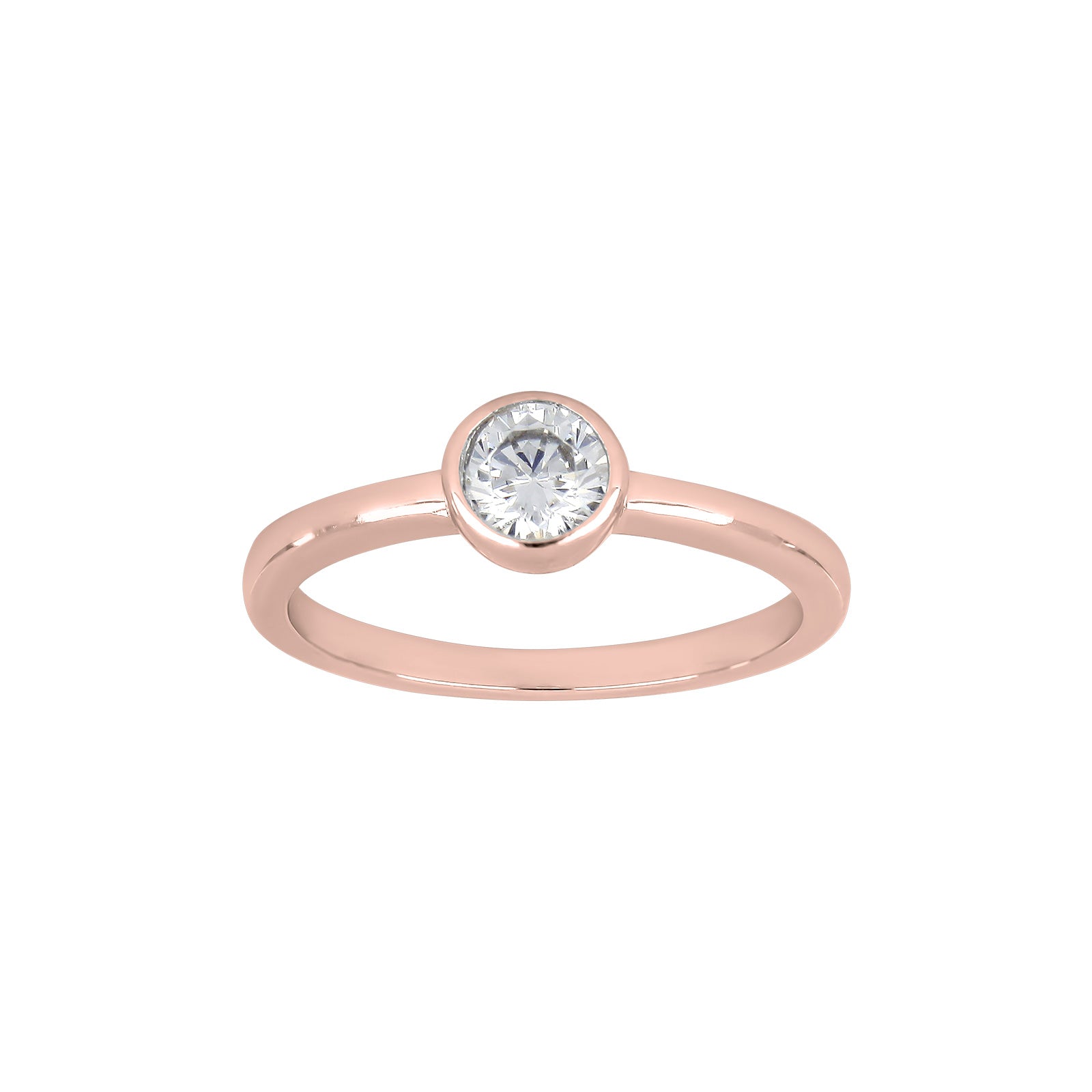 Rosaforg. sølv ring 5mm rør HANNANOR Str.60 – Ring i rhodineret sølv fra Joanli Nor – Varenr. '10451087960