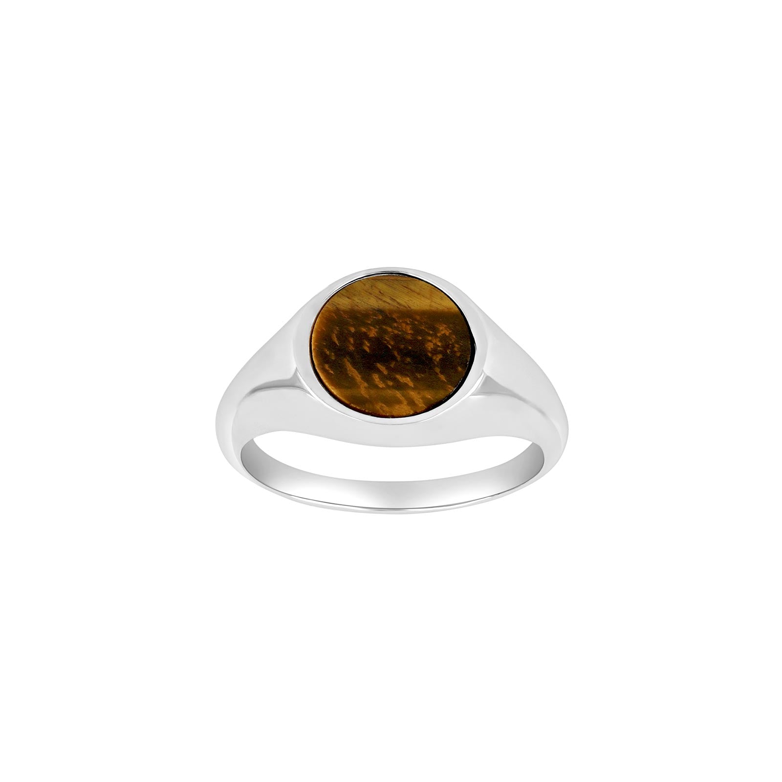 SON Rhod. sølvring med yellow tiger eye Str.60 – Ring i rhodineret sølv fra SON of NOA – Varenr. '10670060960