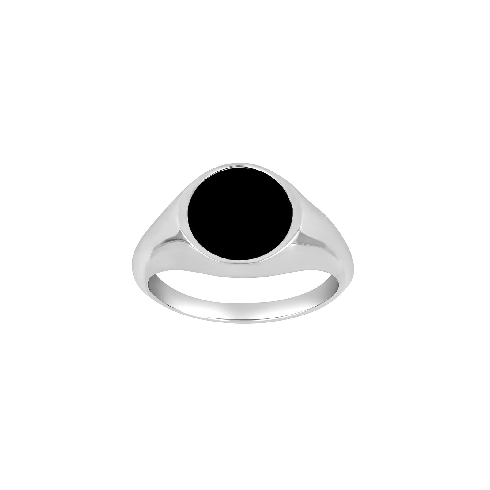 SON Rhod. sølvring med black onyx Str.60 – Ring i rhodineret sølv fra SON of NOA – Varenr. '10670080960