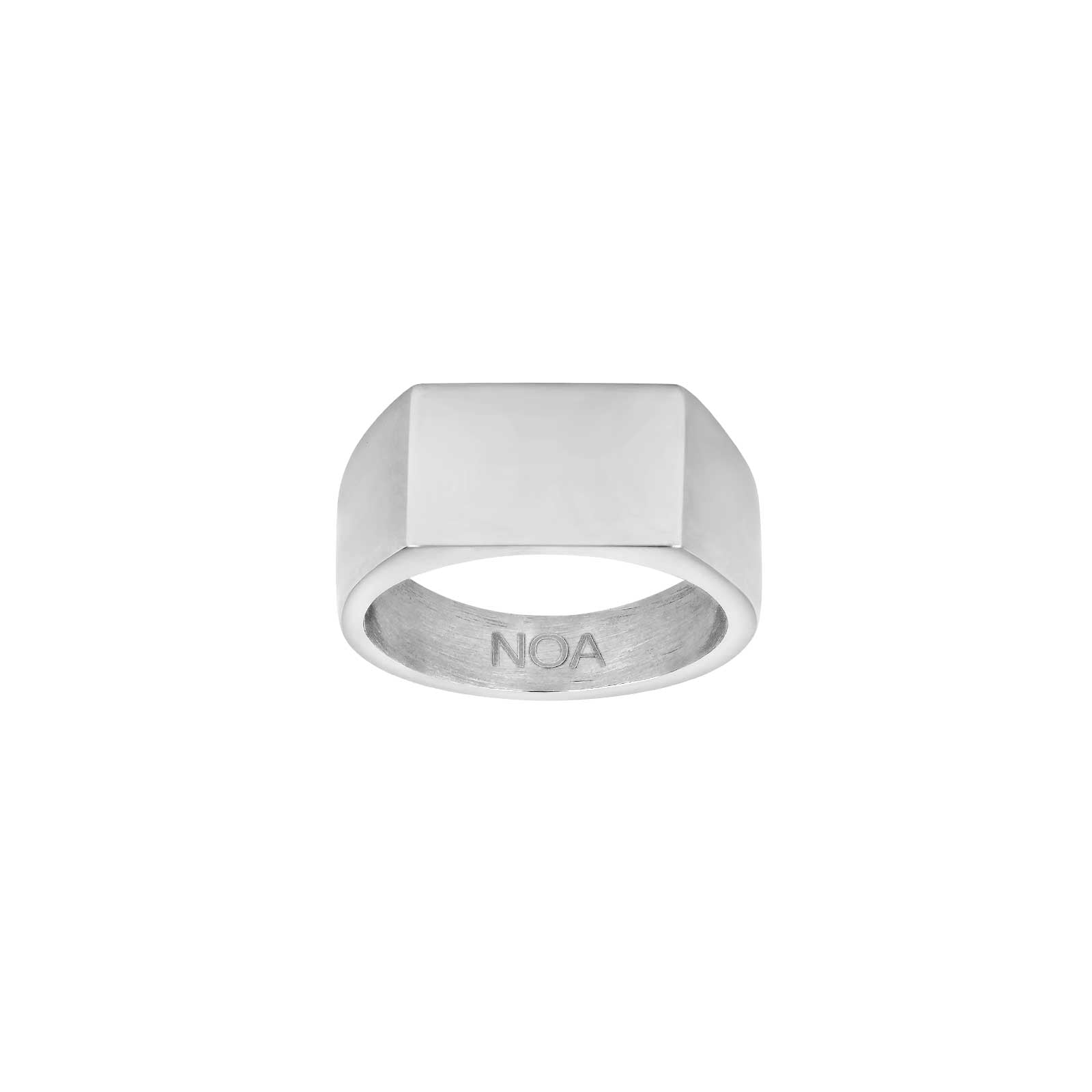 SON stål ring plade str. 60 – Ring i rhodineret sølv fra SON of NOA – Varenr. '10840022760