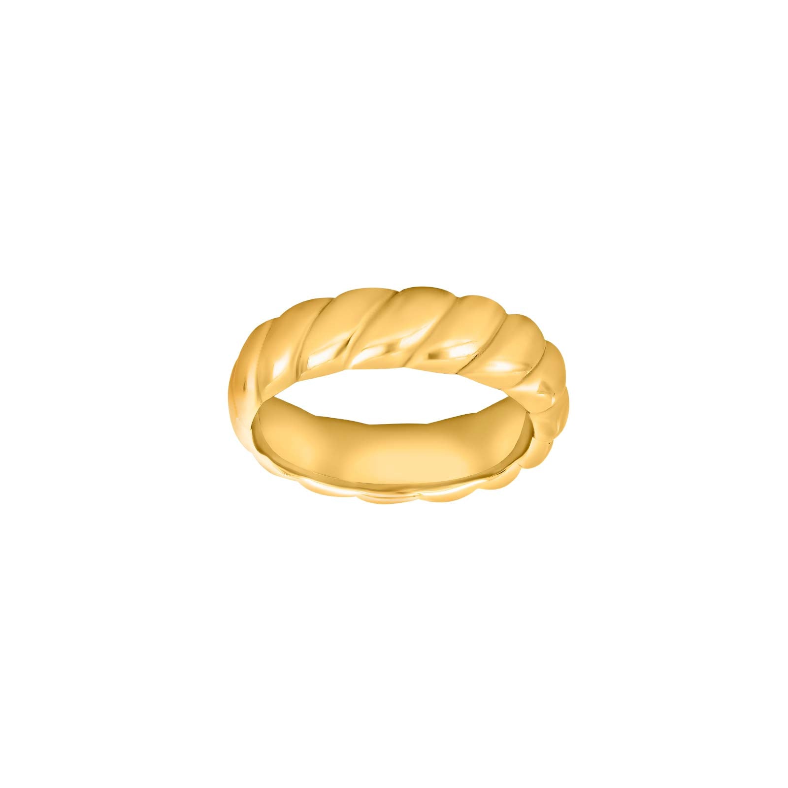 SON stål ring IP gold snoet str. 60 – Ring i rhodineret sølv fra SON of NOA – Varenr. '10840042860