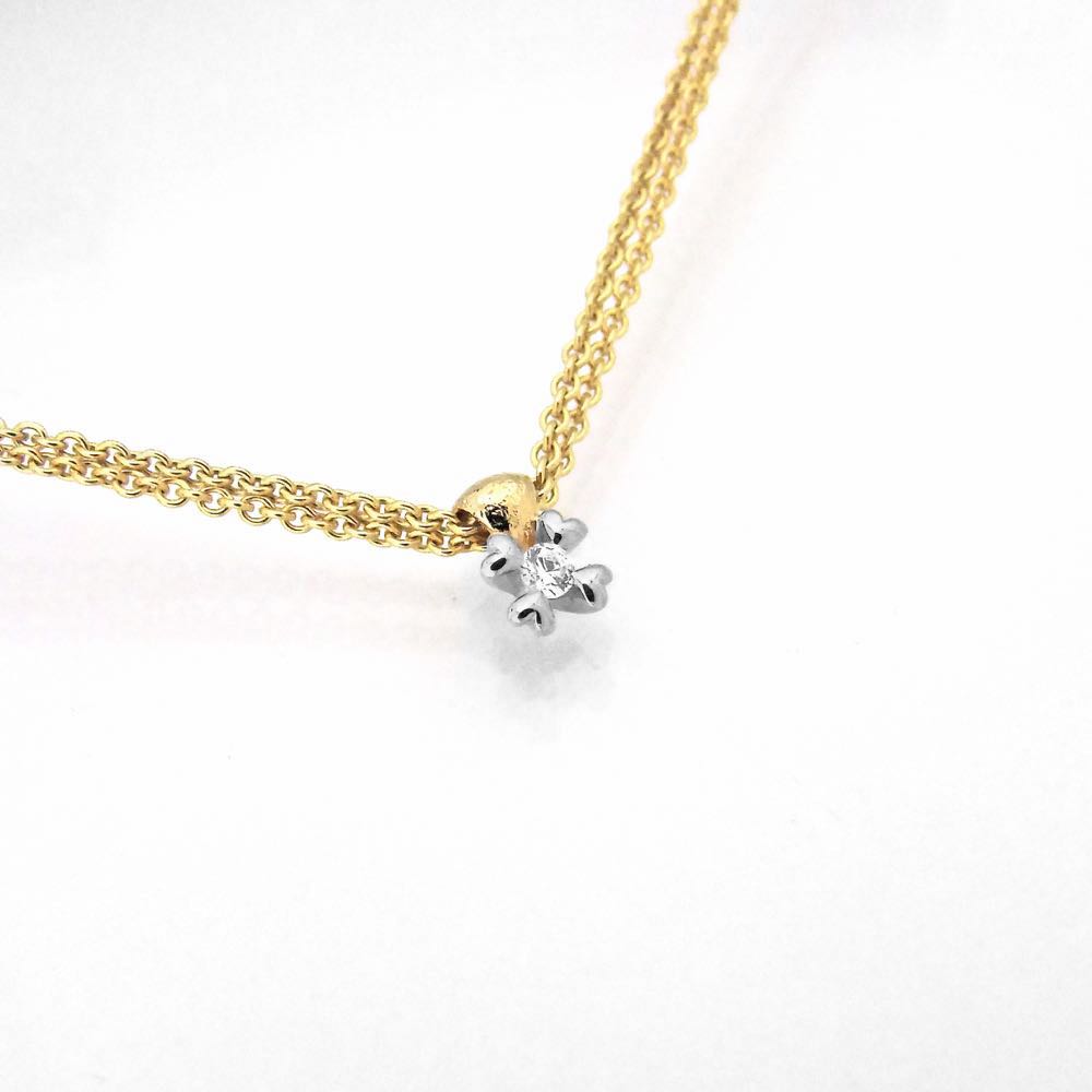 Vedhæng ROYAL HEART 0.09ct - 14kt