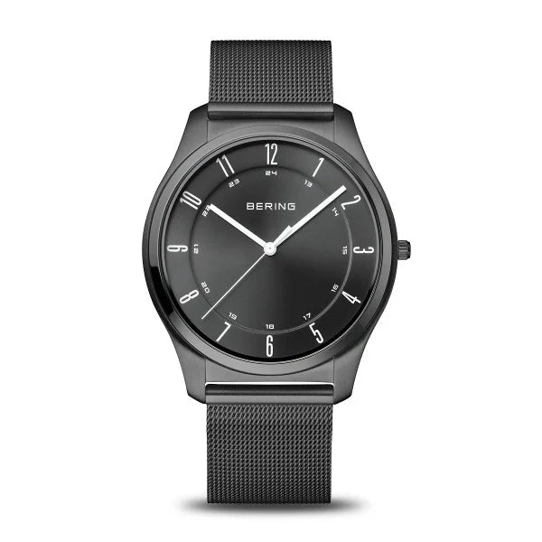 Bering - Ultra Slim | poleret/børstet sort | 18340-222