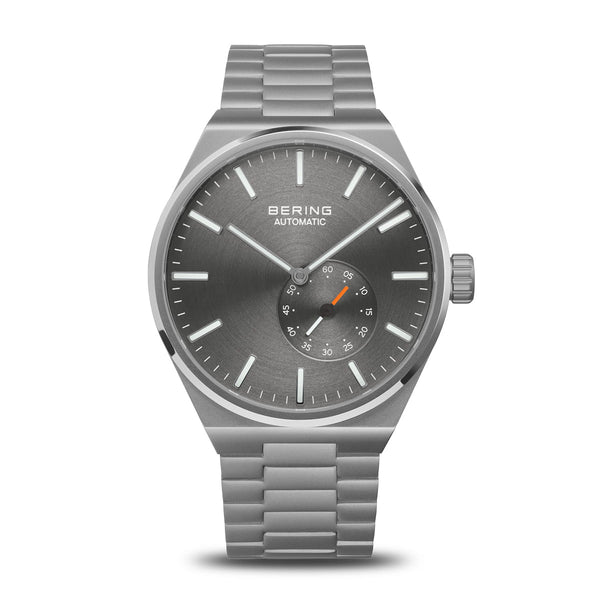 Bering Automatic Herreur 41 mm børstet grå grå - 19441-Cha, frontvisning, rustfrit stål, grå urskive