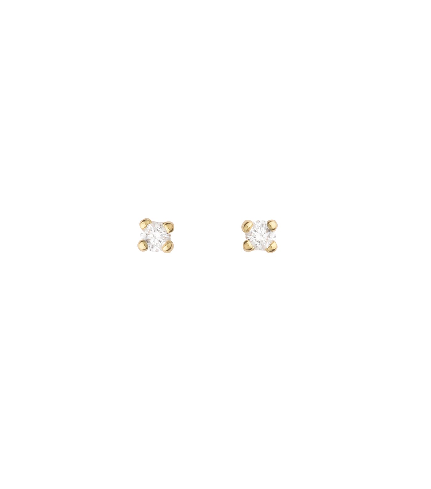 L&G - Ørestik 8 kt. 4-greb zirkonia 2mm