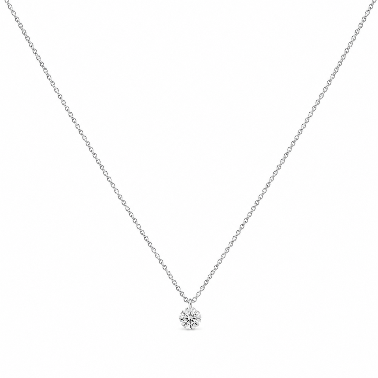 Laxmi Diamant halskæde 14kt Hvidguld 0,10 ct W/VS hos Petersen Ure Smykker - produktbillede