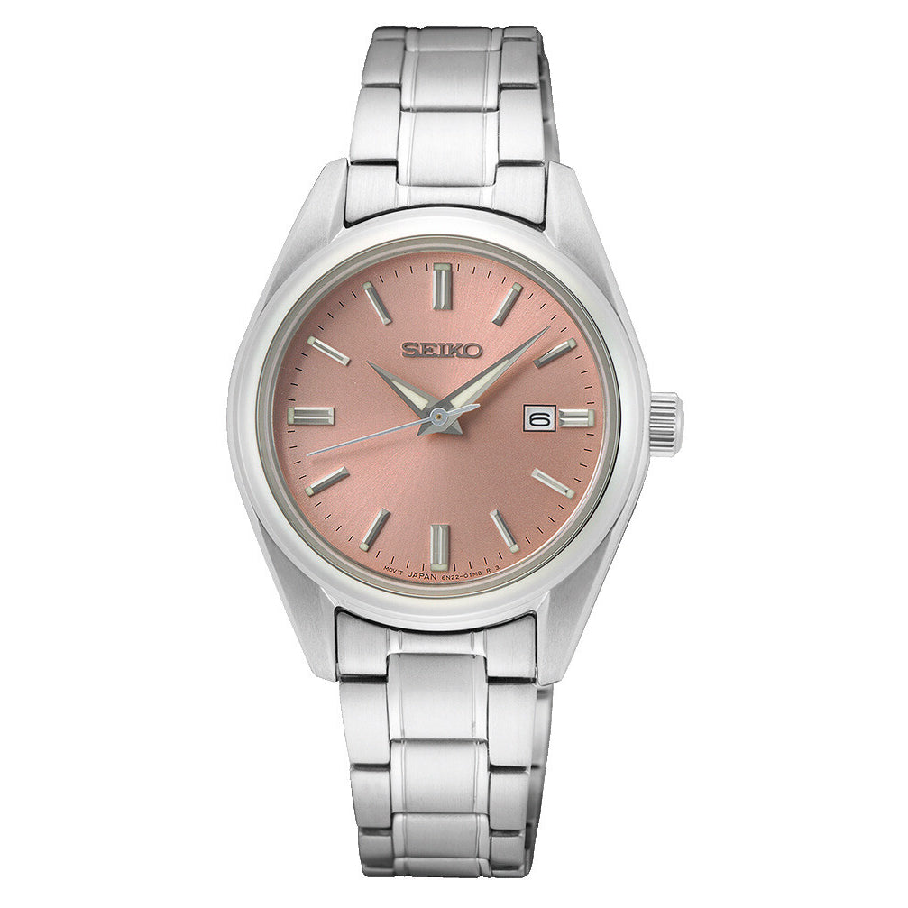 Seiko Classic SUR529P1 dameur med rosa urskive