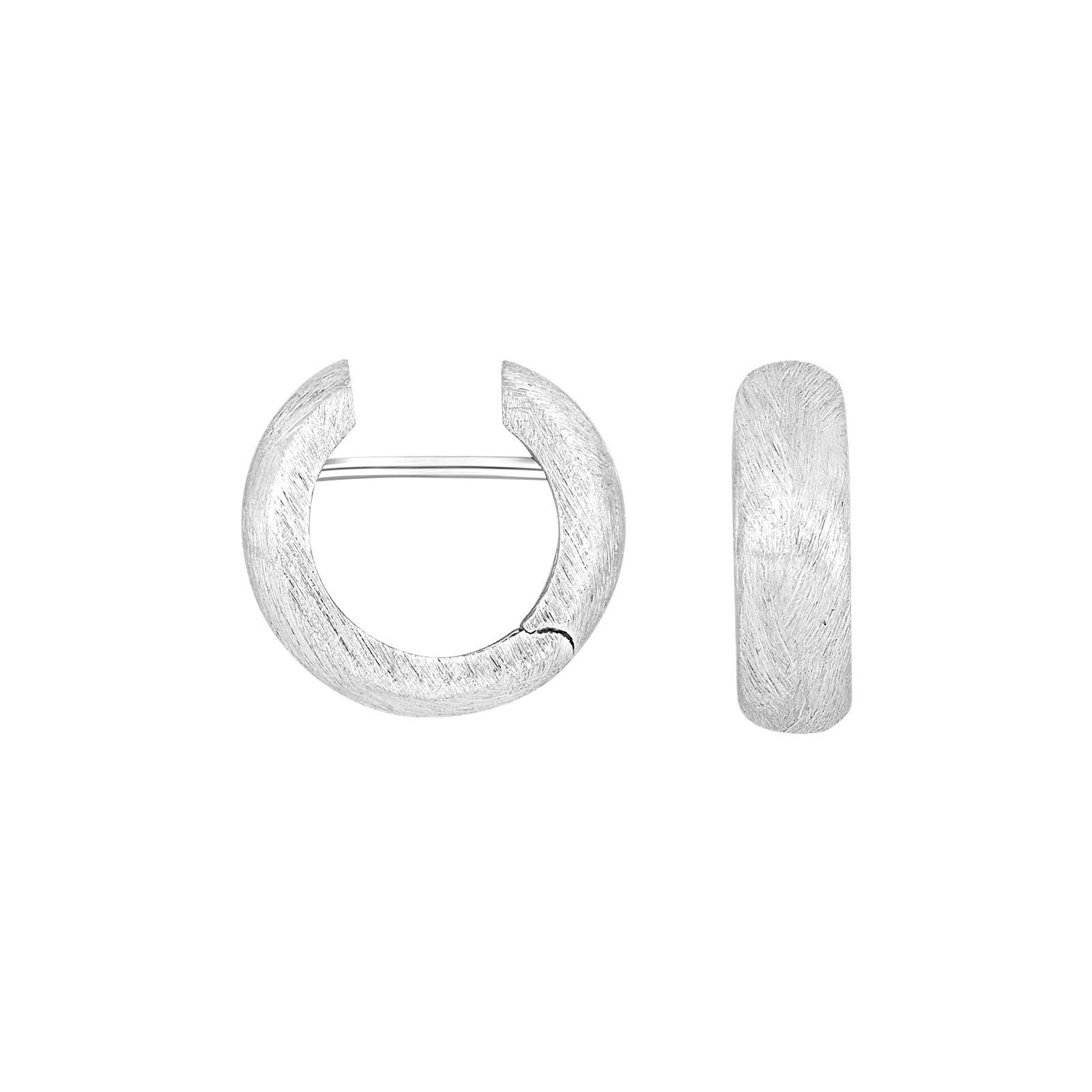 Heide Heinzendorff Stella System-Creoler 16x5 mm i Mat Sølv
