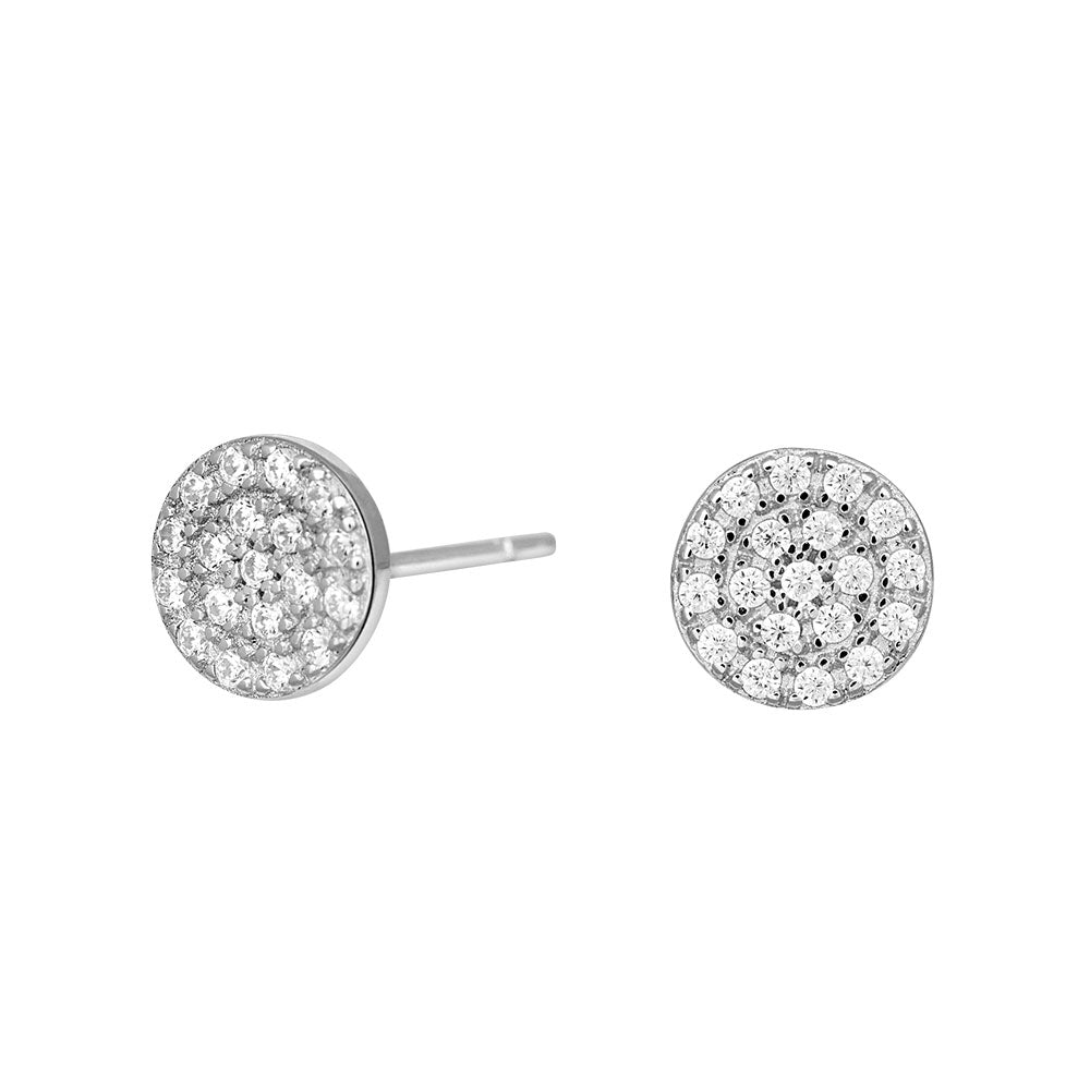 Rhd. sølv ørestikker ANNIENOR cz. runde 7mm – Ring i rhodineret sølv fra Joanli Nor – Varenr. '30450520900