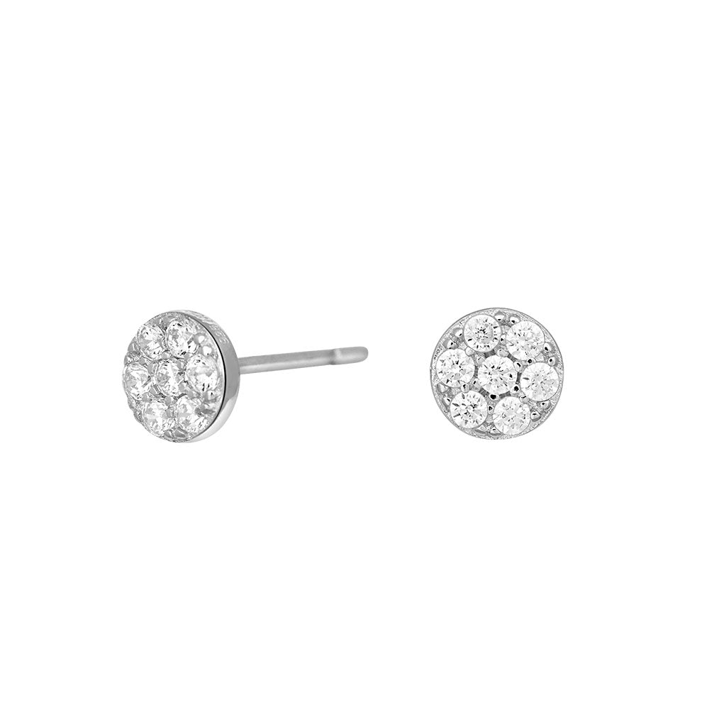 Rhodineret sølv øreringe ANNIENOR cz. rund 5mm – Ring i rhodineret sølv fra Joanli Nor – Varenr. '30450600900