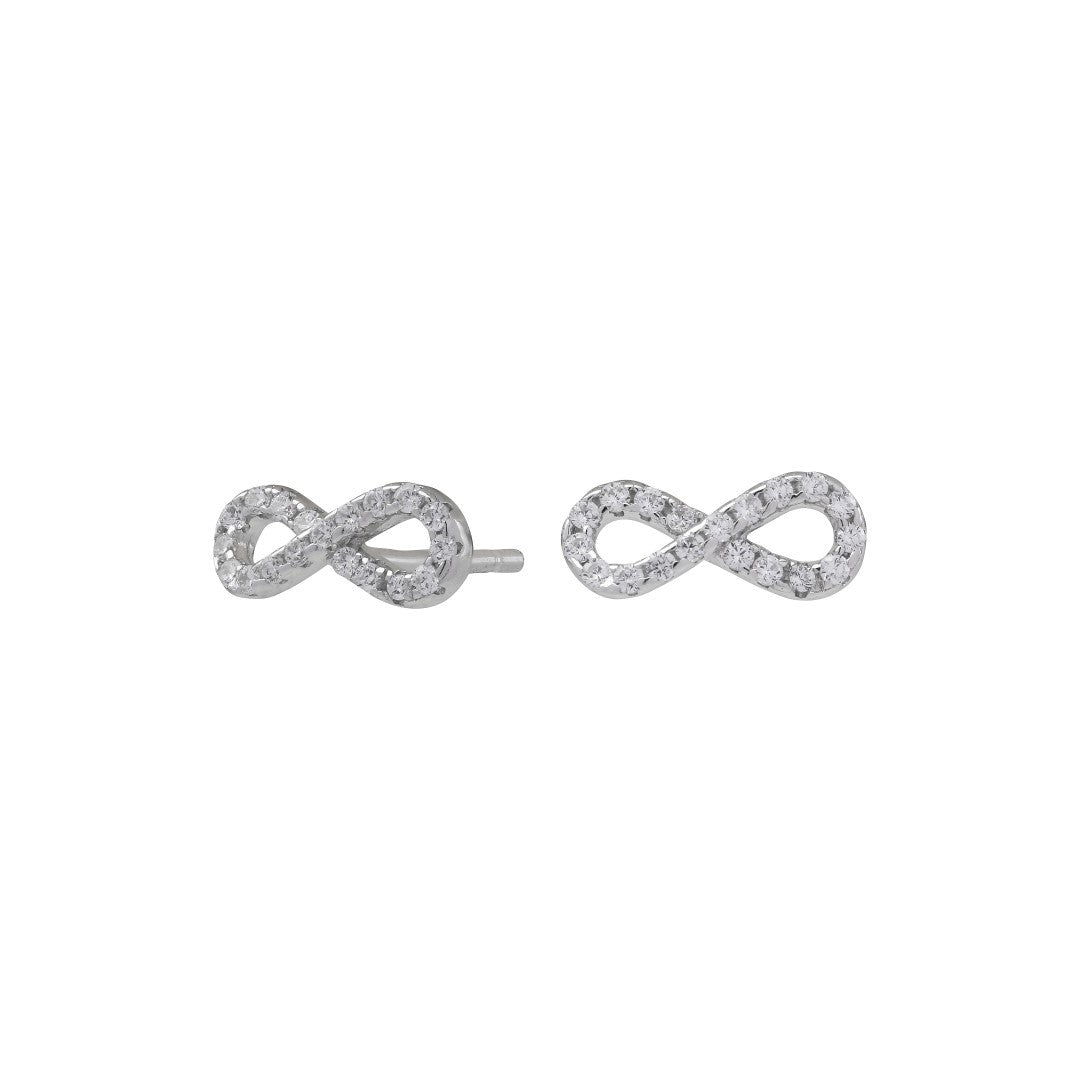 Rhd. sølv øreringe AGNANOR cz. 10mm – Ring i rhodineret sølv fra Joanli Nor – Varenr. '30450820900