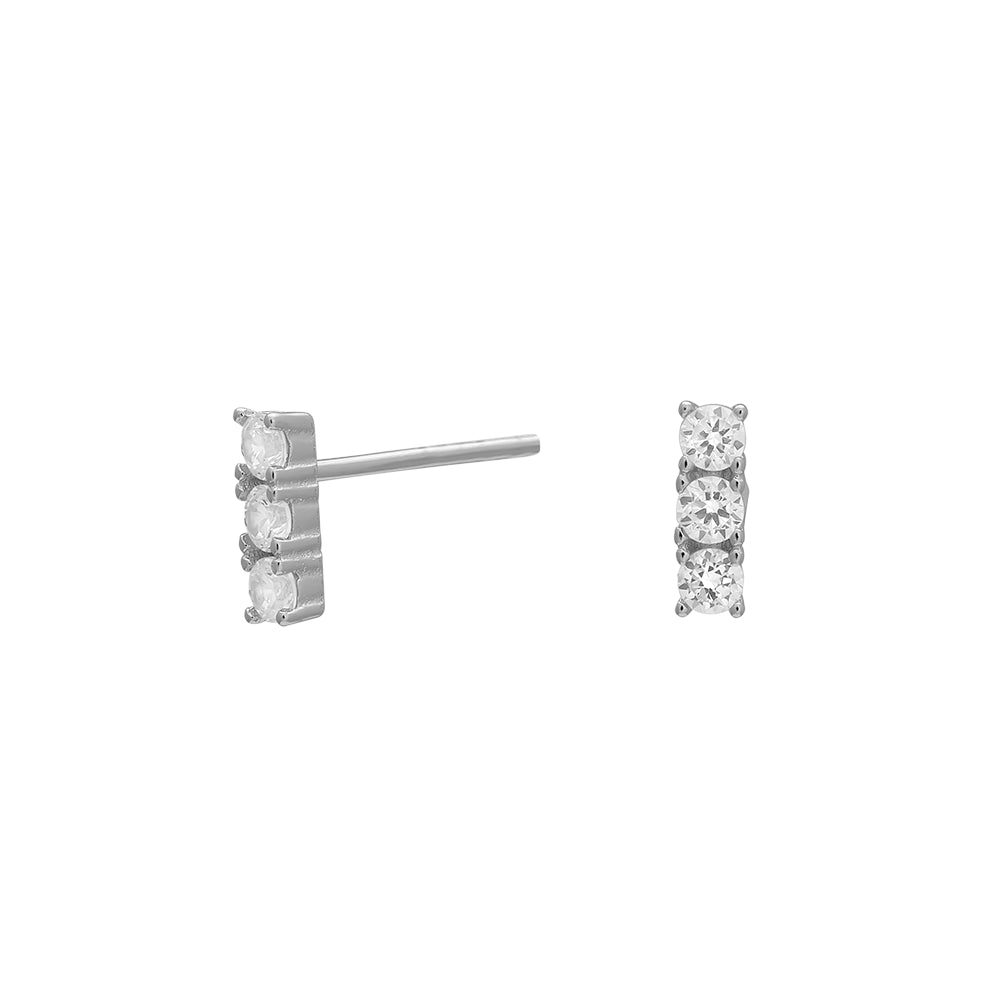 Rhd. Sølv ørestikker EVENOR 7,5mm – Ring i rhodineret sølv fra Joanli Nor – Varenr. '30452280900