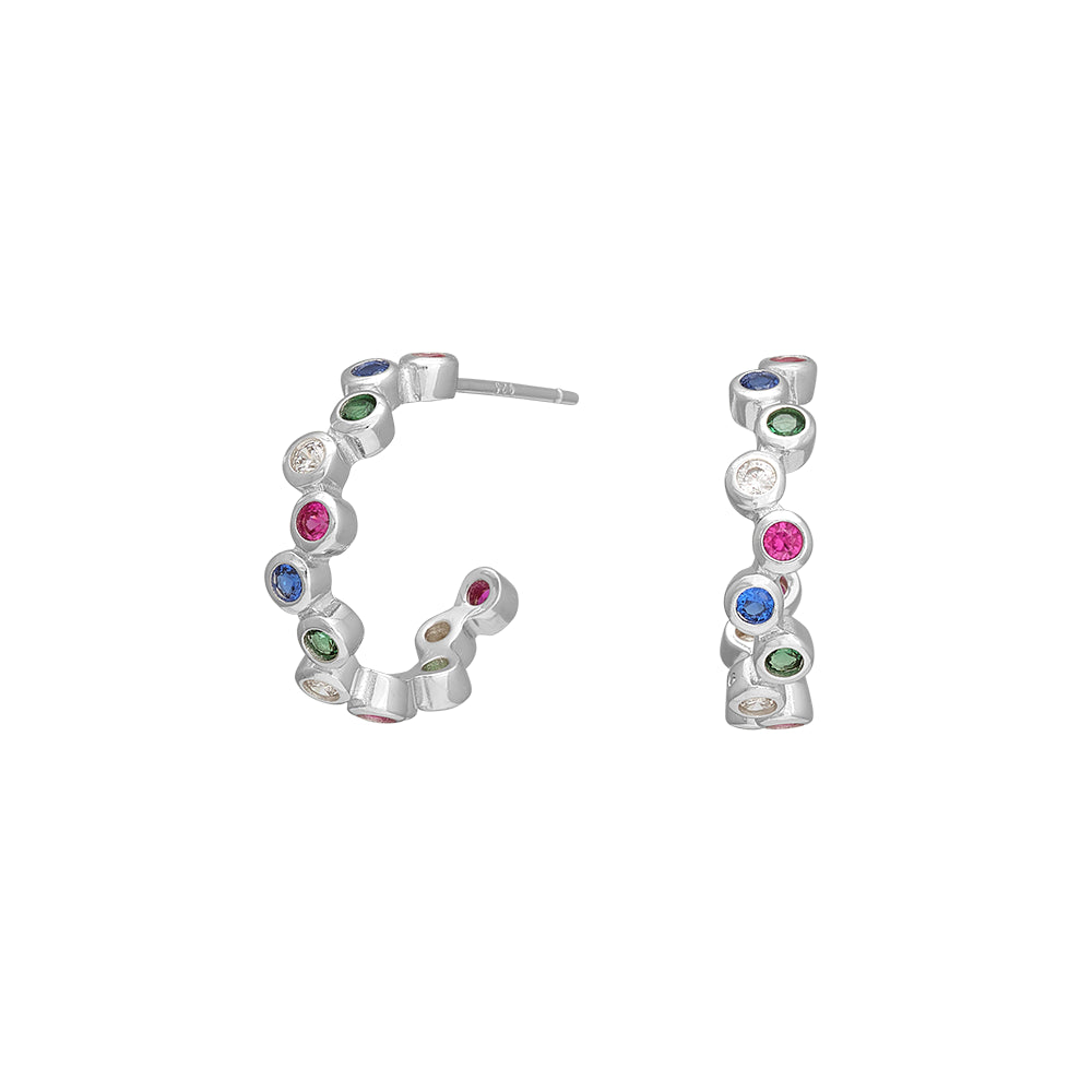 Rhod. sølv creol EBRUNOR 19mm – Ring i rhodineret sølv fra Joanli Nor – Varenr. '30452300900