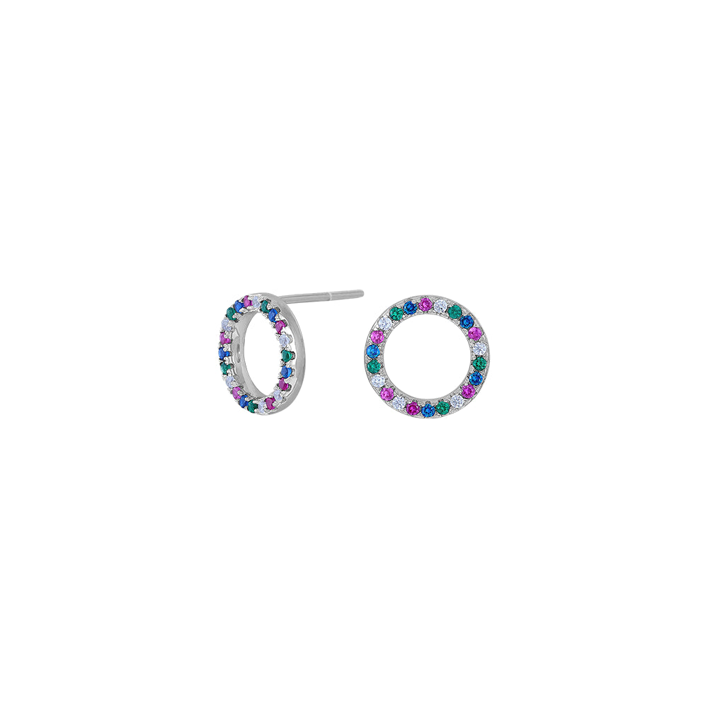 Rhd. Sølv ørestikker FILUCANOR 10mm – Ring i rhodineret sølv fra Joanli Nor – Varenr. '30452480900