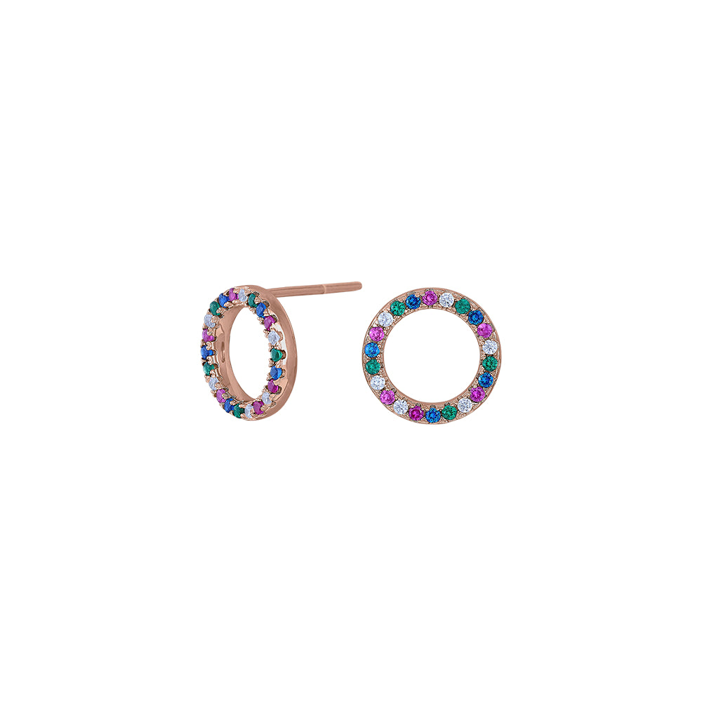 Rosaforgyldt sølv ørestikker FILUCANOR 10mm – Ring i rhodineret sølv fra Joanli Nor – Varenr. '30452487900